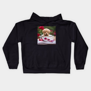 Puppy inside Teacup Kids Hoodie